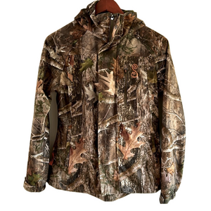 She Outdoor Camouflage Hooded Coat Jacket Outdoor Trendy Size Small